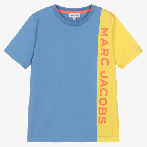 MARC JACOBS-Teen Boys Blue Cotton Logo T-Shirt | Childrensalon