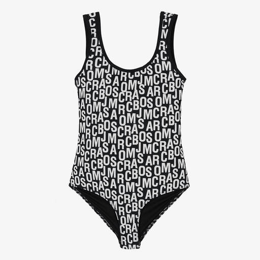 MARC JACOBS-Teen Girls Black & White Print Swimsuit | Childrensalon