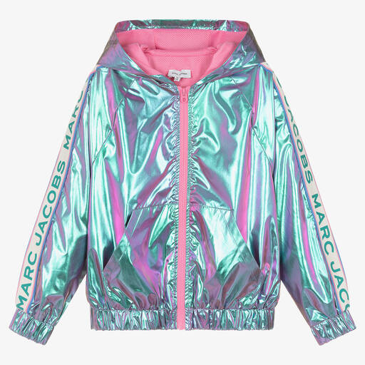 MARC JACOBS-Teen Girls Pink & Blue Iridescent Jacket  | Childrensalon
