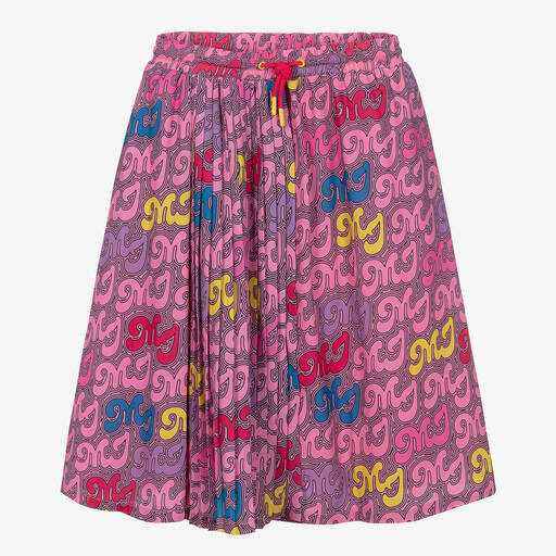 MARC JACOBS-Teen Girls Pink Monogram Pleated Skirt | Childrensalon