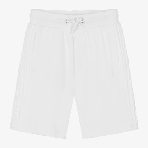 MARC JACOBS-White Embossed Cotton Shorts | Childrensalon