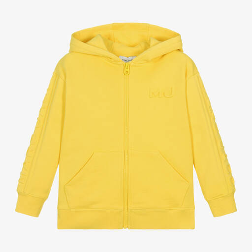 MARC JACOBS-Yellow Embossed Cotton Hoodie | Childrensalon