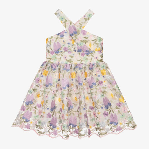 Marlo Kids-Girls Lilac Purple Tulle Dress | Childrensalon