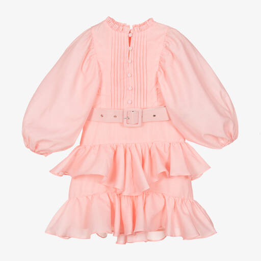 Marlo Kids-Girls Pink Belted Dress | Childrensalon
