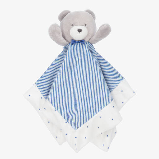 Mayoral-Baby Boys White & Blue Bear Doudou (31cm) | Childrensalon