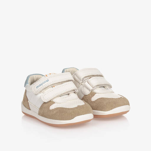 Mayoral-Baby Boys White First Walker Trainers | Childrensalon