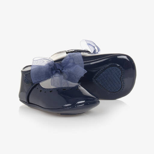 Mayoral-Baby Girls Blue Pre-Walker Shoes | Childrensalon