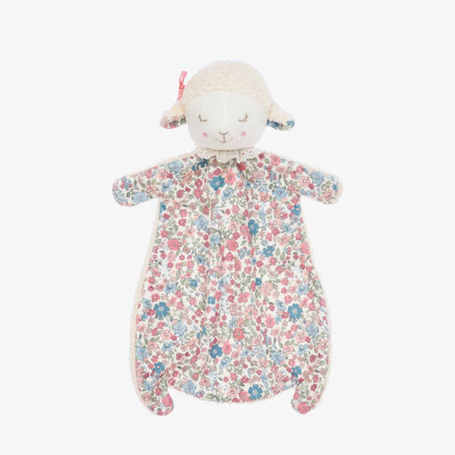 Mayoral Newborn-Baby Girls Pink Floral Sheep Comforter (30cm) | Childrensalon