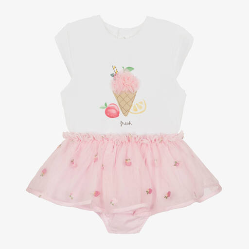 Mayoral Newborn-Baby Girls Pink Tulle Skirt Set | Childrensalon