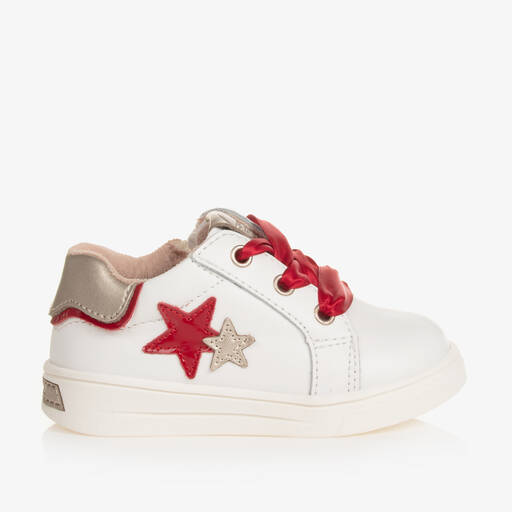 Mayoral-Белые кроссовки с красными звездами | Childrensalon