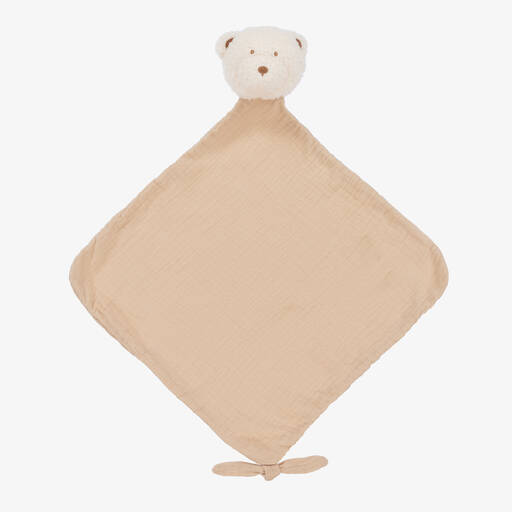 Mayoral-Beige Bear Baby Comforter (30cm) | Childrensalon