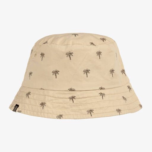 Mayoral-Boys Beige Cotton Palm Tree Bucket Hat | Childrensalon