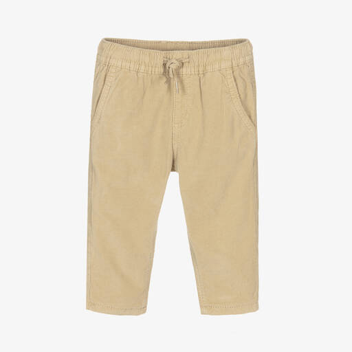 Mayoral-Boys Beige Needlecord Trousers | Childrensalon