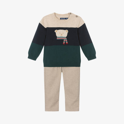 Mayoral-Boys Beige Trouser Set | Childrensalon