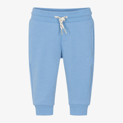 Mayoral-Boys Blue Cotton Joggers | Childrensalon