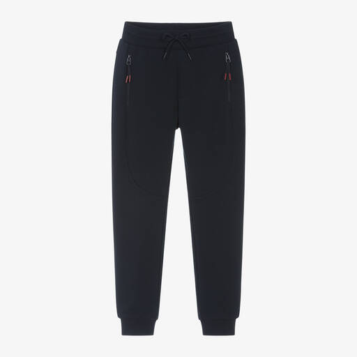 Mayoral Nukutavake-Boys Blue Cotton Joggers | Childrensalon