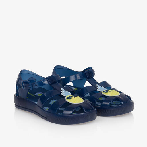 Mayoral-Boys Blue Pineapple Jelly Shoes | Childrensalon