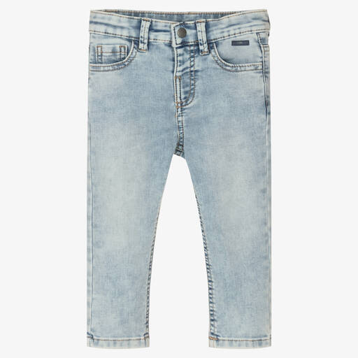 Mayoral-Boys Blue Slim Fit Cotton Denim Jeans | Childrensalon