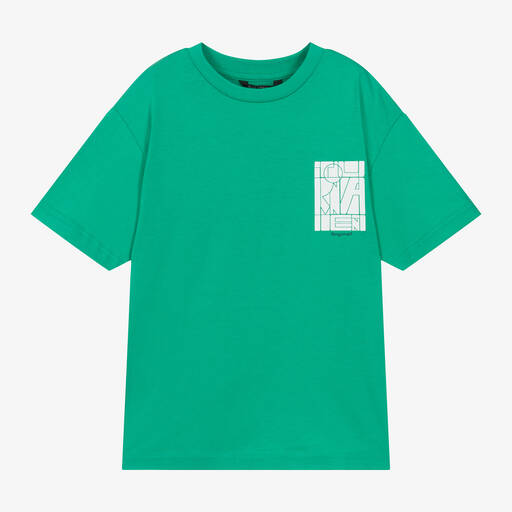 Mayoral Nukutavake-Boys Green Cotton T-Shirt | Childrensalon