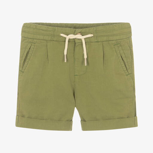 Mayoral-Boys Green Linen Shorts | Childrensalon