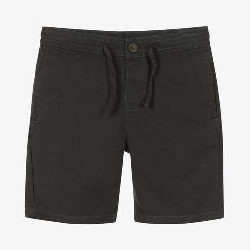 Mayoral-Boys Grey Cotton & Linen Shorts | Childrensalon