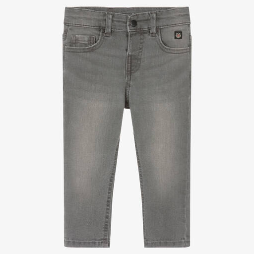 Mayoral-Boys Grey Denim Slim Fit Jeans | Childrensalon