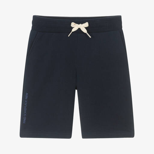 Mayoral-Boys Navy Blue Jersey Shorts | Childrensalon