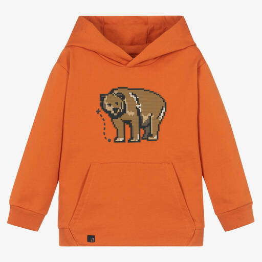 Mayoral-Оранжевая хлопковая худи с медведем | Childrensalon