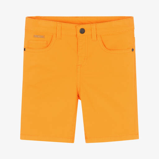 Mayoral-Boys Orange Cotton Shorts | Childrensalon