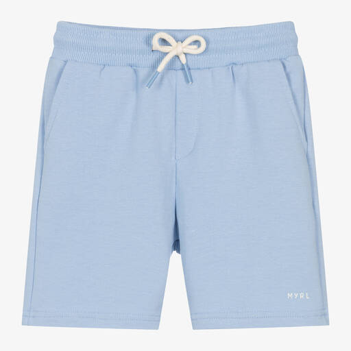 Mayoral-Boys Pale Blue Cotton Shorts | Childrensalon