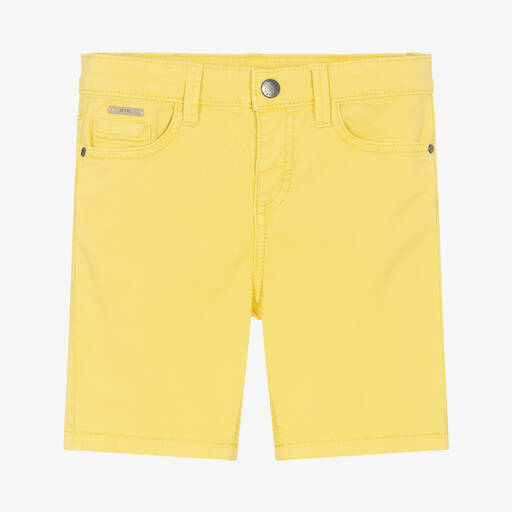 Mayoral-Boys Yellow Cotton Shorts | Childrensalon