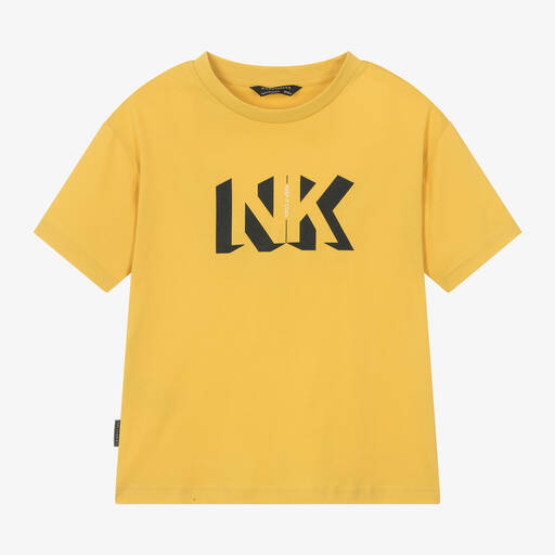 Mayoral Nukutavake-Boys Yellow Cotton T-Shirt | Childrensalon