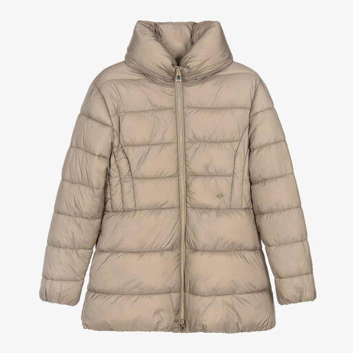 Mayoral-Girls Beige Puffer Coat | Childrensalon