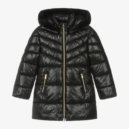 Mayoral-Girls Black Puffer Coat | Childrensalon