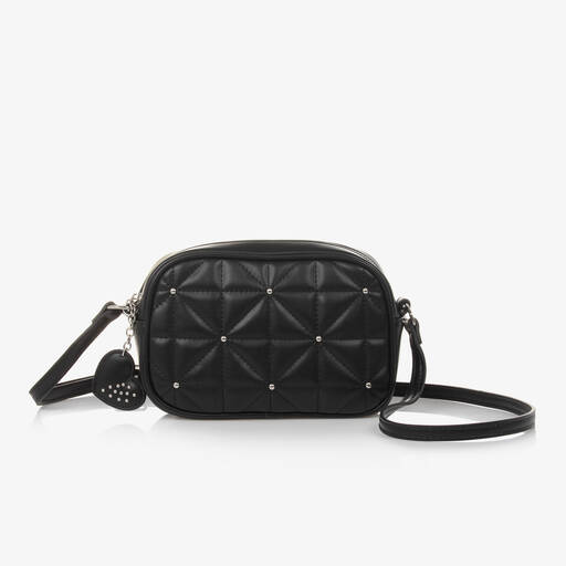 Mayoral-Girls Black Quilted Handbag (21cm) | Childrensalon