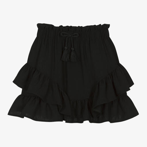 Mayoral-Girls Black Ruffle Skirt | Childrensalon