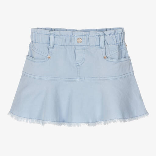 Mayoral-Girls Blue Cotton Twill Skirt | Childrensalon