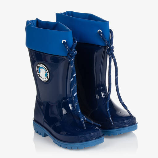 Mayoral-Girls Navy Blue Rain Boots | Childrensalon
