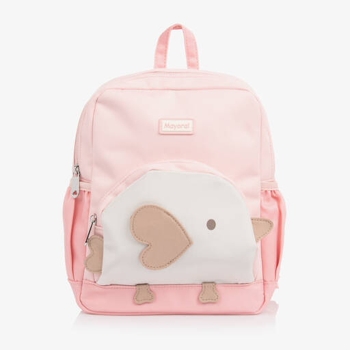 Mayoral Newborn-Girls Pink Bird Backpack (26cm) | Childrensalon