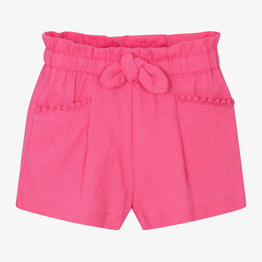 Mayoral-Girls Pink Cotton Shorts | Childrensalon