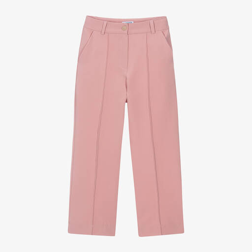 Mayoral-Girls Pink Crêpe Tailored Trousers | Childrensalon