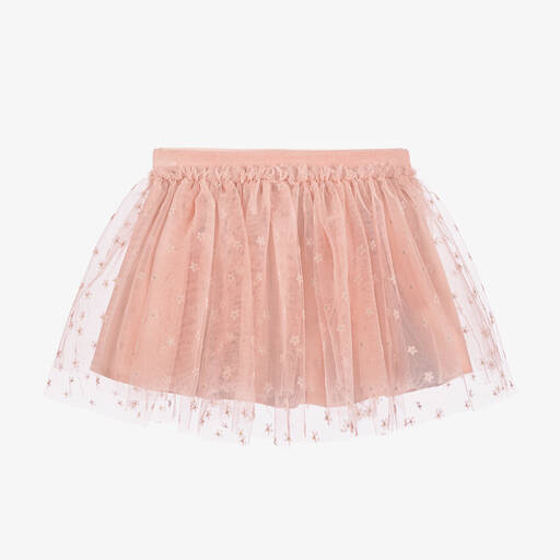 Mayoral-Girls Pink Flower Tulle Skirt | Childrensalon