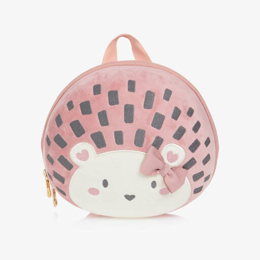 Mayoral-Girls Pink Hedgehog Backpack (21cm) | Childrensalon