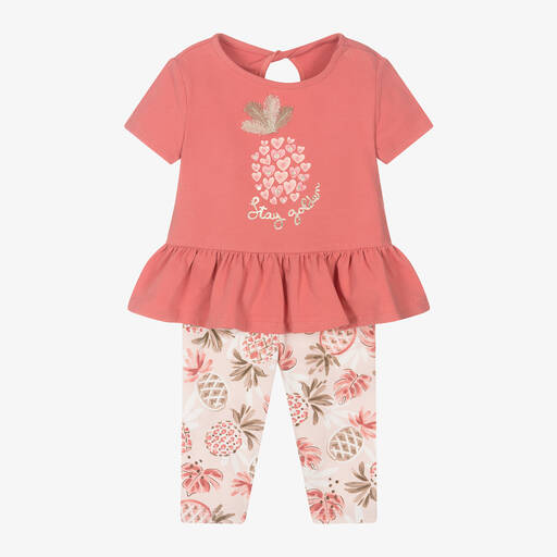 Mayoral girls top & leggings 4746-021 Cerise designer outfits for baby boy  & girls.