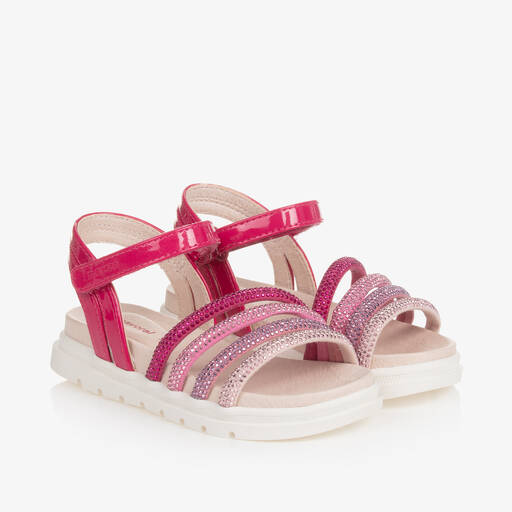 Mayoral-Girls Pink Studded Strap Sandals | Childrensalon