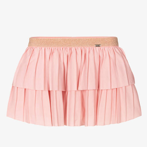 Mayoral-Girls Pink Tiered Layered Skirt | Childrensalon