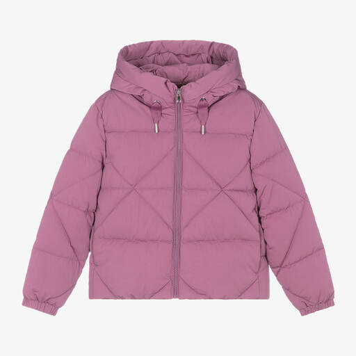 Mayoral-Girls Purple Hooded Jacket | Childrensalon