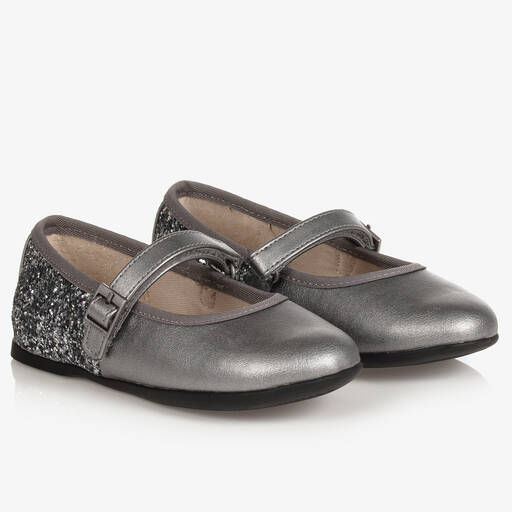 Mayoral-Girls Silver Glitter Shoes | Childrensalon