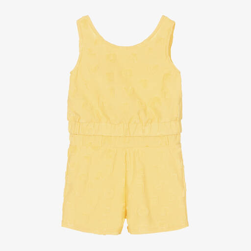 Mayoral-Girls Yellow Cotton Jersey Shorts Set | Childrensalon