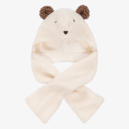 Mayoral-Ivory Faux Shearling Bear Baby Hat | Childrensalon